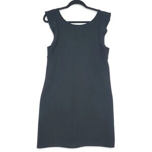 Everly Black Sleeveless Ruffle Mini Dress‎ | Classic Elegant Cocktail Dress M